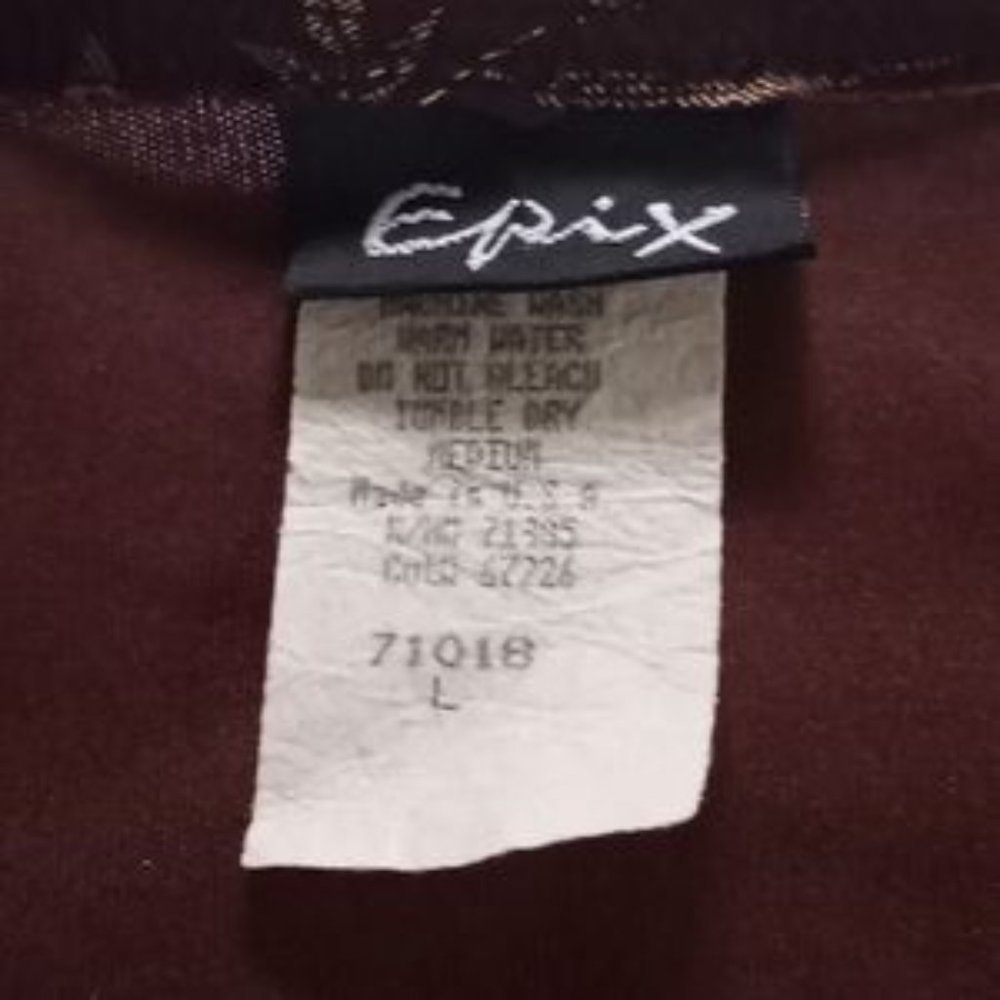 Vintage Epix Women's Stretchy Pencil Skirt Set - Size (L) - Brown/Beige - Picture 5 of 7